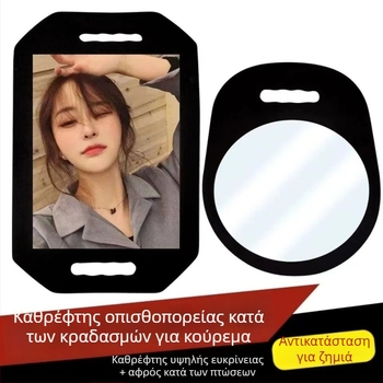 Καθρέφτης τοίχου για μακιγιάζ και περιποίηση μαλλιών, τετράγωνος καθρέφτης με αφρώδες πίσω