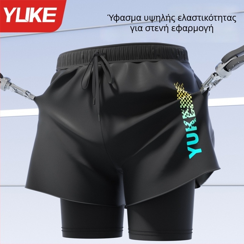 Ανδρικά διπλού στρώματος μαγιό θαλάσσης, 2026, για ενήλικες, σχέδιο κατά της αμηχανίας, σε θερμές πηγές, πλήρες σετ