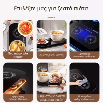 Ηλεκτρική θερμαινόμενη σανίδα σερβιρίσματος με σιλικόνη, 36W, έλεγχος θερμοκρασίας για το τραπέζι