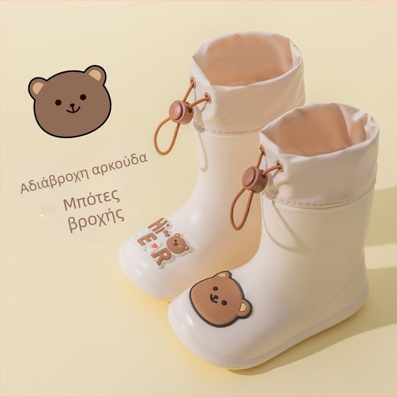 Παιδικά αδιάβροχα μποτάκια βροχής, unisex, μεσαίου ύψους μέχρι τη γάμπα, αντιολισθητικά, αδιάβροχα, EVA επάνω, σχέδιο ζώων