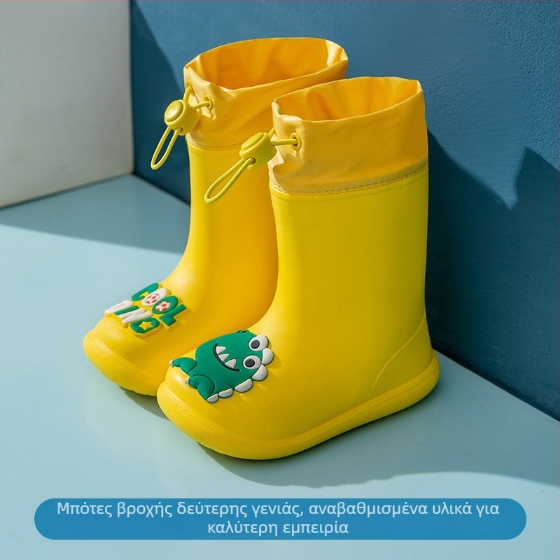 Παιδικά αδιάβροχα μποτάκια βροχής, unisex, μεσαίου ύψους μέχρι τη γάμπα, αντιολισθητικά, αδιάβροχα, EVA επάνω, σχέδιο ζώων