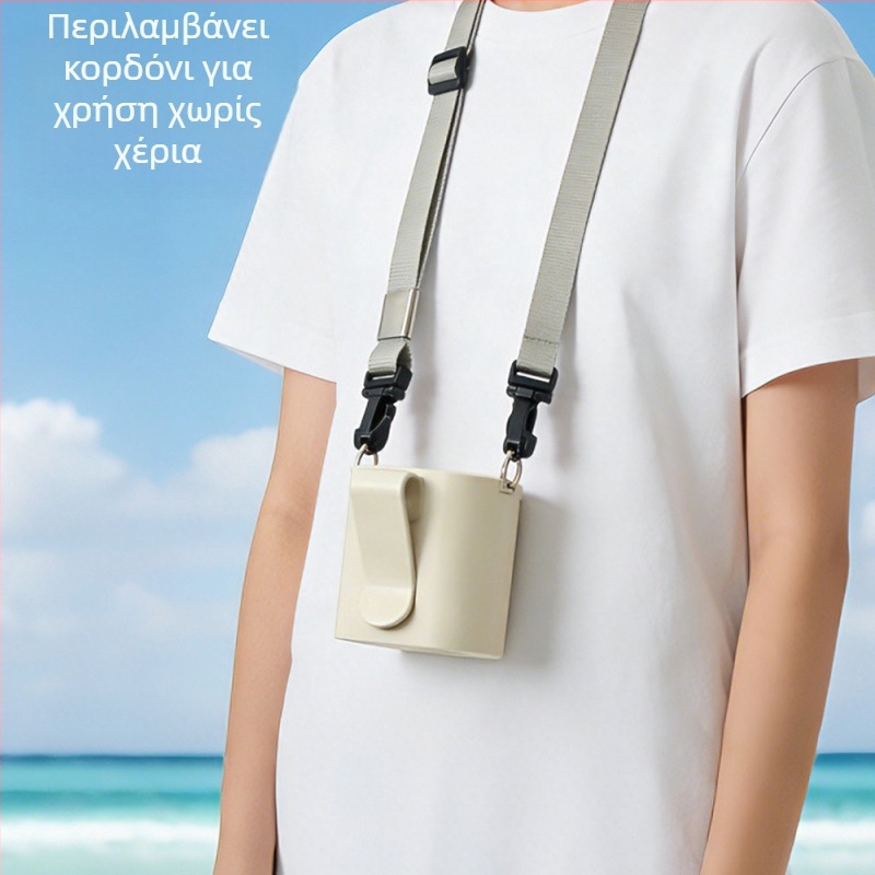 Νέος πολυλειτουργικός κλιπ-ανεμιστήρας USB με ψύξη με πάγο, για τη ζώνη, φορητός εξωτερικός μίνι επιτραπέζιος ανεμιστήρας