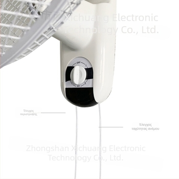 16 ιντσών επιτοίχιος ανεμιστήρας τοίχου, 50W, 12V, φυσικός άνεμος, μηχανική λειτουργία, χωρίς τηλεχειριστήριο, χωρίς χρονόμετρο