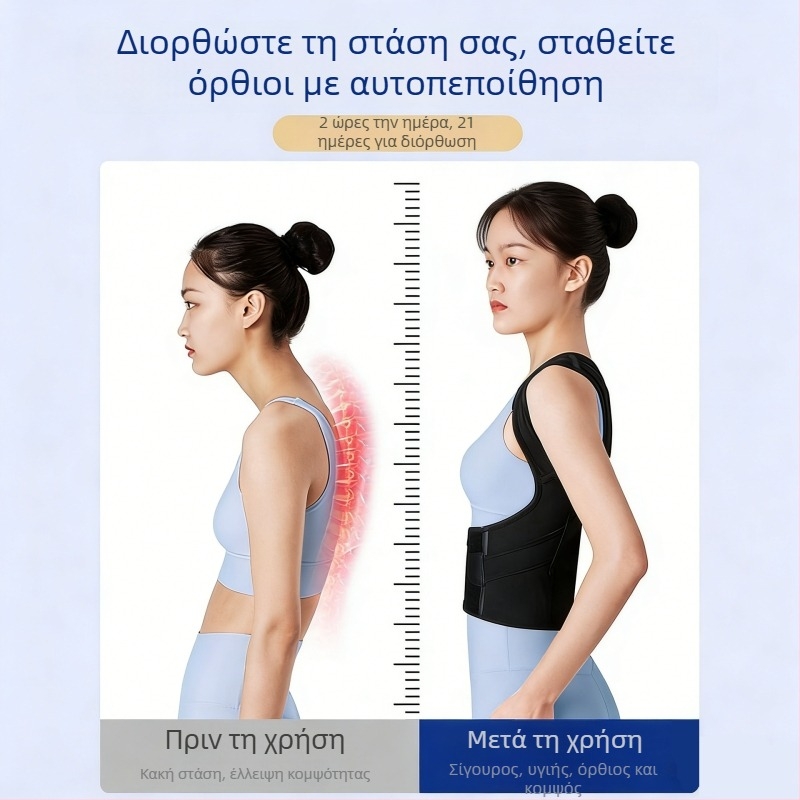 Ζώνη διόρθωσης στάσης για ενήλικες — ρυθμιζόμενη στήριξη στην πλάτη