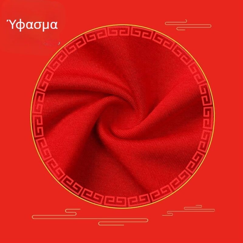 Αναπνέοντα ανδρικά εσώρουχα από κόκκινο modal ύφασμα, μεσαίας μέσης, μεγάλο μέγεθος