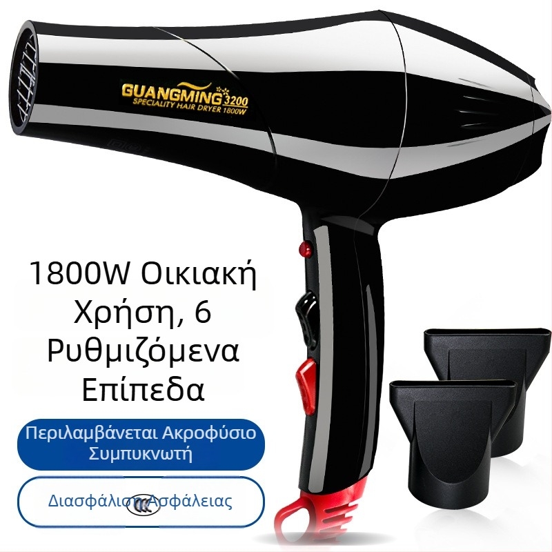 Bright Rct3200 σεσουάρ μαλλιών 1800W με ζεστό και κρύο αέρα, για οικιακό σαλόνι, επαγγελματικό styling και περιποίηση κατοικίδιων