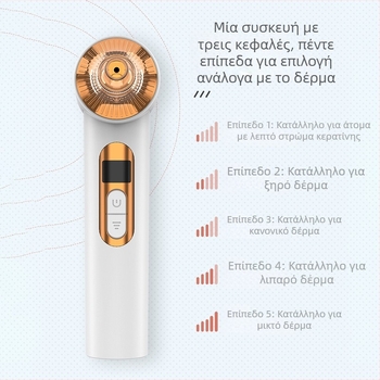 Συσκευή αφαίρέσης μαύρων στιγμάτων προσώπου – βαθύς καθαρισμός πόρων με ζεστό/κρύο συμπίεση και καθαρισμό με φυσαλίδες