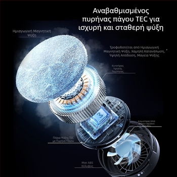 MiMo CX-20 μαγνητικός ημιαγωγικός ψύκτης για κινητό, εξαιρετικά ήσυχος πίσω κλιπ με έλεγχο θερμοκρασίας