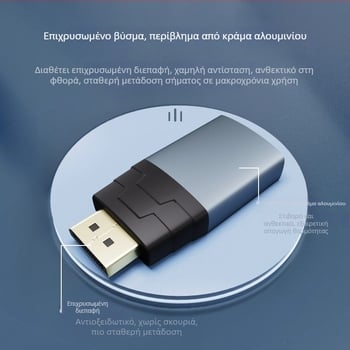 Αντάπτορας DP σε HDMI 4K60Hz μετατροπέας για οθόνες και προβολείς