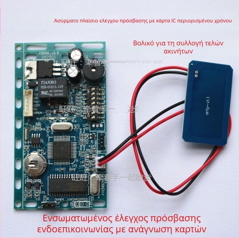 Έλεγχος πρόσβασης με IC κάρτα, χωρίς καλώδια, offline λειτουργία, χρονομέτρηση και καταμέτηση πρόσβασης, IC ενσωματωμένο σε σύστημα θυροτηλεφώνου κτιρίου