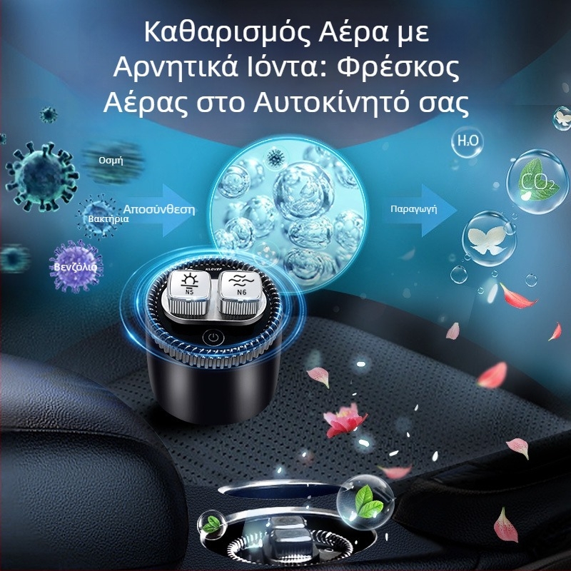 Kelaifu αυτοκινητικό αρωματοθεραπεία με κρυφό διπλό άρωμα, ηλεκτρονικός διαχυτής, μακράς διάρκειας άρωμα, εξάλειψη οσμών, καθαρισμός αέρα με αρνητικά ιόντα