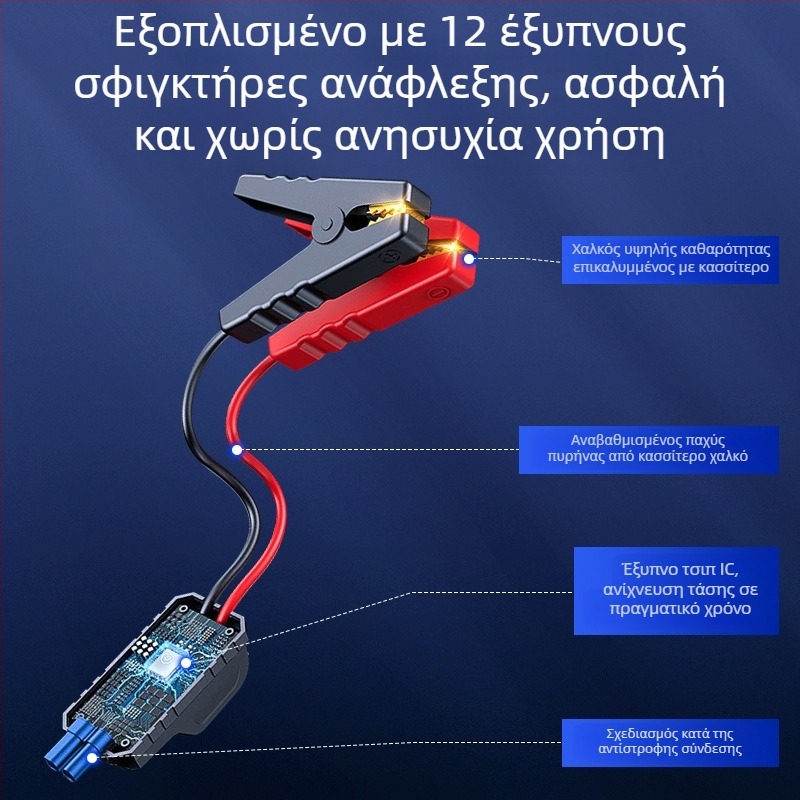 Ασύρματη αντλία αυτοκινήτου με ψηφιακή οθόνη, 12V, φορητό σύστημα εκκίνησης έκτακτης ανάγκης για πετρελαιοκίνητα οχήματα