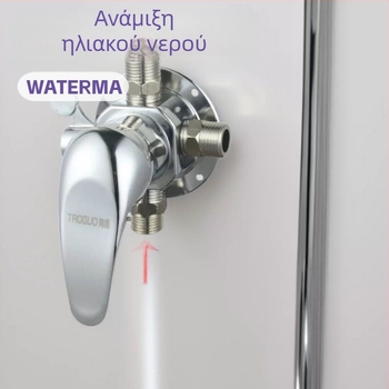 Παλιού τύπου ανάμεικτης νερού με ηλιακή ενέργεια για επιφανειακή εγκατάσταση ντους, ρύθμιση ζεστού-κρύου νερού για μπάνιο