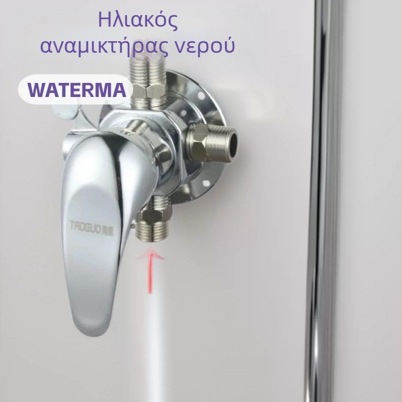 Παλιού τύπου ανάμεικτης νερού με ηλιακή ενέργεια για επιφανειακή εγκατάσταση ντους, ρύθμιση ζεστού-κρύου νερού για μπάνιο