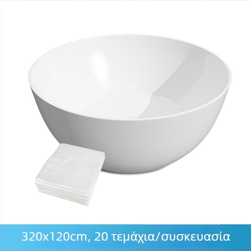 Επένδυση μπανιέρας μίας χρήσης, κυκλική, για δύο, παχυνμένη, μεγέθη από μεγάλο έως XXL