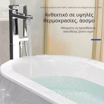 Μεγάλο φιλμ μιας χρήσης μπάνιου για ιαματικά λουτρά — κάλυμμα διπλής μπανιέρας ξενοδοχείου, παχύτερο πλαστικό φιλμ πισίνας