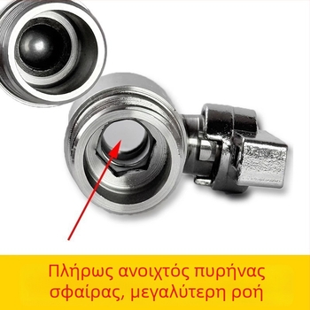 304 ανοξείδωτο ατσάλι, μειωτήρας σωλήνα ύδρευσης από 1/2 in σε 3/4 in με εξωτερική βίδωμα, διπλό ενωτικό, βαλβίδα σφαίρας για ζεστό και κρύο νερό, διακόπτης boiler