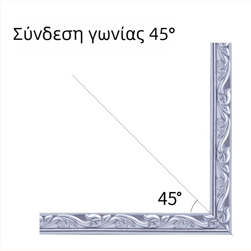 Νέος μαλακός διακοσμητικός προφίλ PVC 2,5 cm με PU και γύψου λεπτομέρειες για κορνίζες, οροφές και καθρέφτες