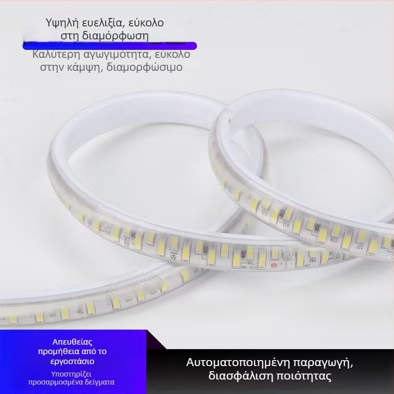 Λωρίδα LED 110V για εξωτερικό αδιάβροχο φωτισμό οικιακών και επαγγελματικών έργων, υψηλή φωτεινότητα, 5730 LED, 180 LED, 18W, 3000K/4000K/6500K, ευέλικτη και υψηλής πυκνότητας