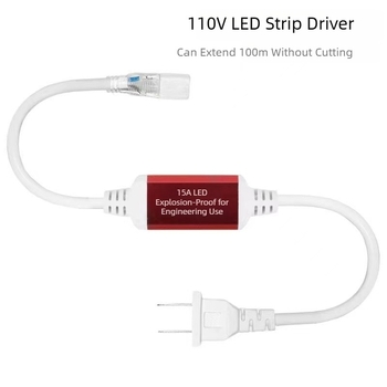 LED ταινία 110V με φακό υψηλής τάσης, διπλής σειράς 180 LED, εξωτερική αδιάβροχη, εξαιρετικά φωτεινή, μαλακό φως