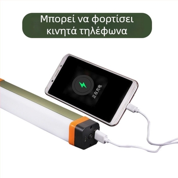 Φορτιζόμενος LED φως σκηνής για κάμπινγκ, εξωτερικό φωτιστικό έκτακτης ανάγκης, πολυλειτουργικό