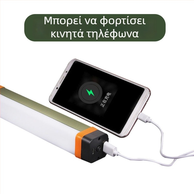 Φορτιζόμενος LED φως σκηνής για κάμπινγκ, εξωτερικό φωτιστικό έκτακτης ανάγκης, πολυλειτουργικό