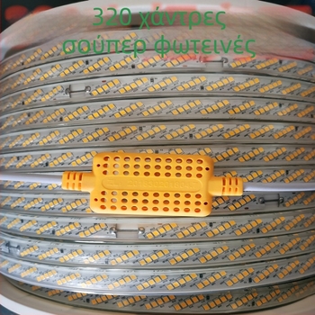 LED λωρίδα, χαμηλής τάσης 24–36 V, εξωτερικός φωτισμός για σήραγγες, γκαράζ, μεταλλεία και υπόγεια, μήκος 100 μ