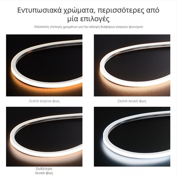 LED σιλικόνης αδιάβροχη λωρίδα νέον, καμπύλη και κυκλική μορφή, εύκαμπτη, 12V