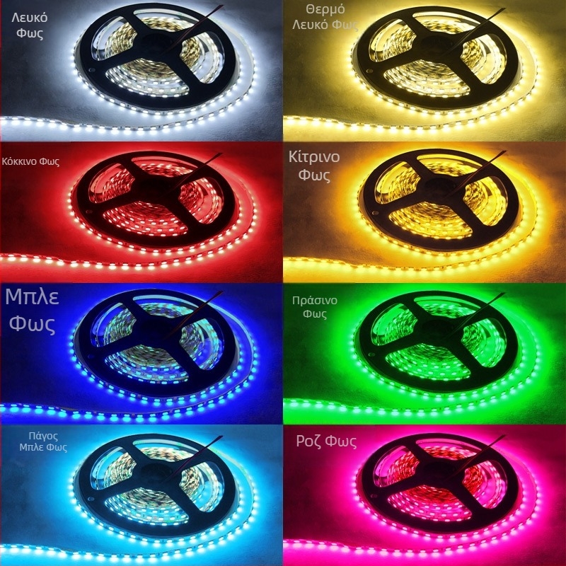 Ταινία LED 12V, 4 χιλ., εξαιρετικά λεπτή, 120 LED 2835, μήκος 5 μ., απαλό φως για ντουλάπες