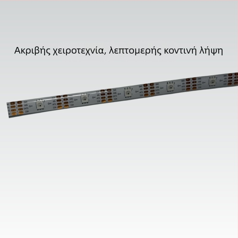 IP65 επιφανειακά τοποθετημένη RGB LED λωρίδα με 30 LED, SK9822, 5V, διακοσμητική με δυναμικά φώτα 5050 RGB
