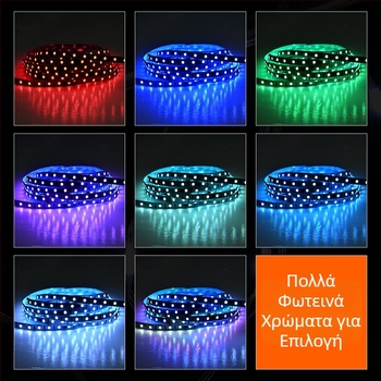 RGB εξωτερικός IC LED ταινία αλλαγής χρώματος, 12V/24V, μαύρη εντοιχισμένη λωρίδα, ατμοσφαιρικός φωτισμός χώρων