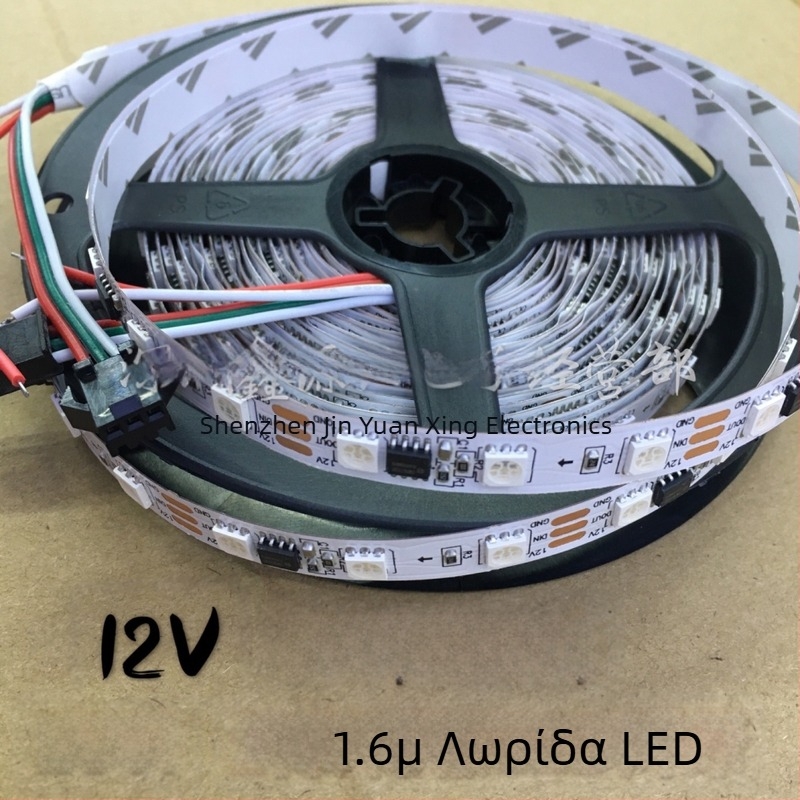 WS2811 IC εξωτερική γυμνή πλακέτα LED λωρίδα RGB 12V 5050 RGB, προγραμματιζόμενη, 60 LED