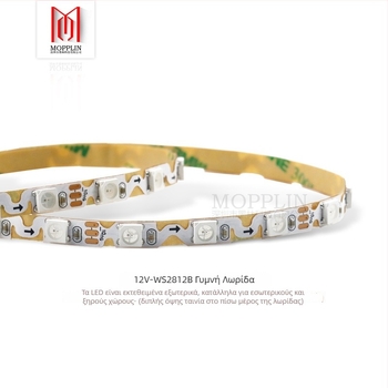 WS2812B στενή S-μορφής πλήρους χρωματισμού LED ταινία, 60 LED, 60 τμήματα, ενσωματωμένο IC, προγραμματιζόμενα εφέ φωτισμού, φώτα μετεωριτών, 5V