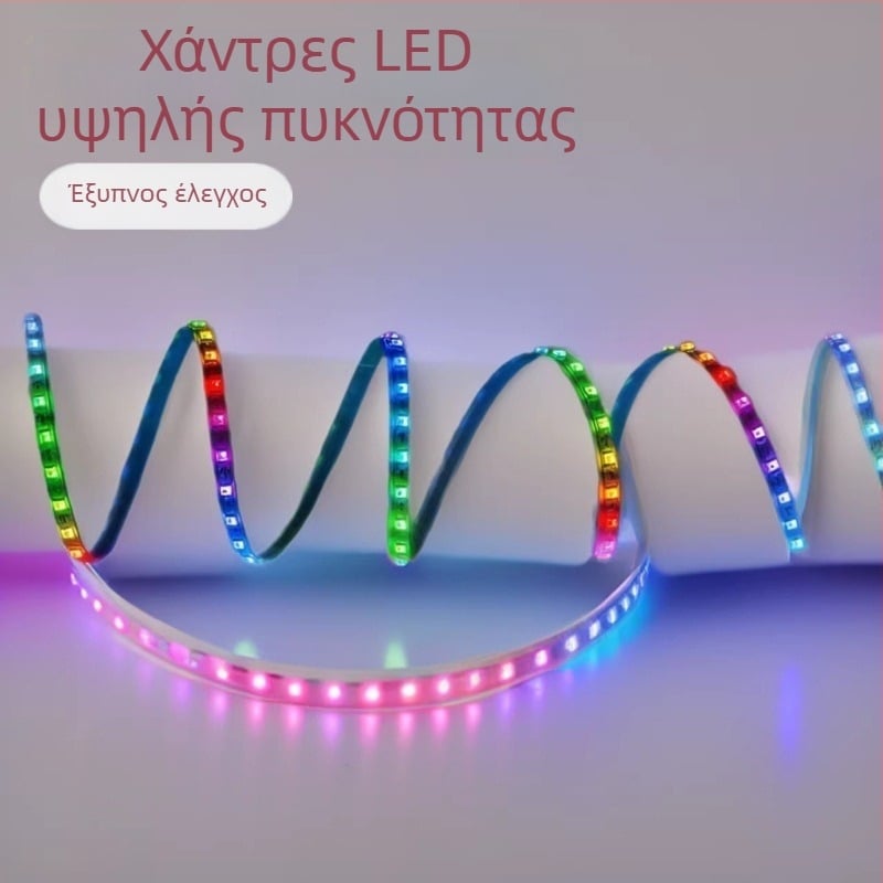 2,6 mm 0807 RGB LED ταινία με λεπτή πλακέτα, 5V, ροή χρωμάτων για ατμόσφαιρα αυτοκινήτου