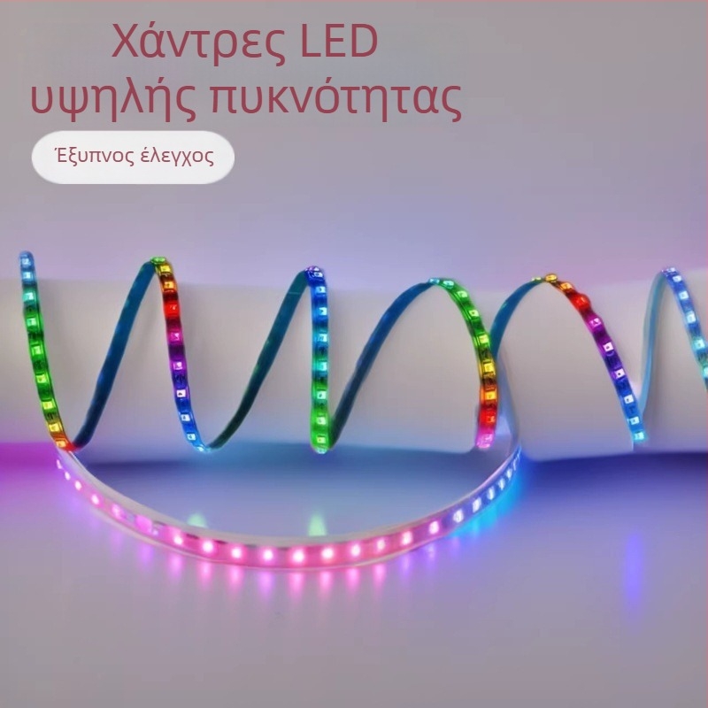 2,6 mm 0807 RGB LED ταινία με λεπτή πλακέτα, 5V, ροή χρωμάτων για ατμόσφαιρα αυτοκινήτου
