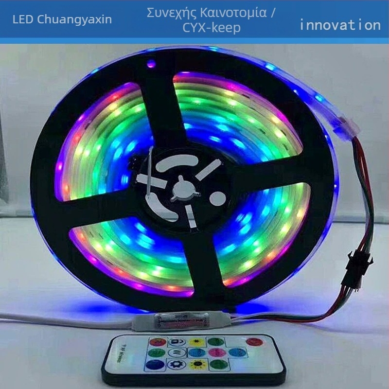 Αδιάβροχη RGB LED λωρίδα, μήκος 1 μ., 5050 LED, 12V, μοντέλο 2811, ενσωματωμένος IC