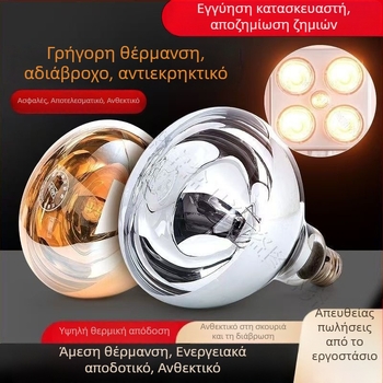 LED λάμπα μπάνιου θέρμανσης - αδιάβροχη και ανθεκτική σε εκρήξεις, επιτοίχια με βάση E27