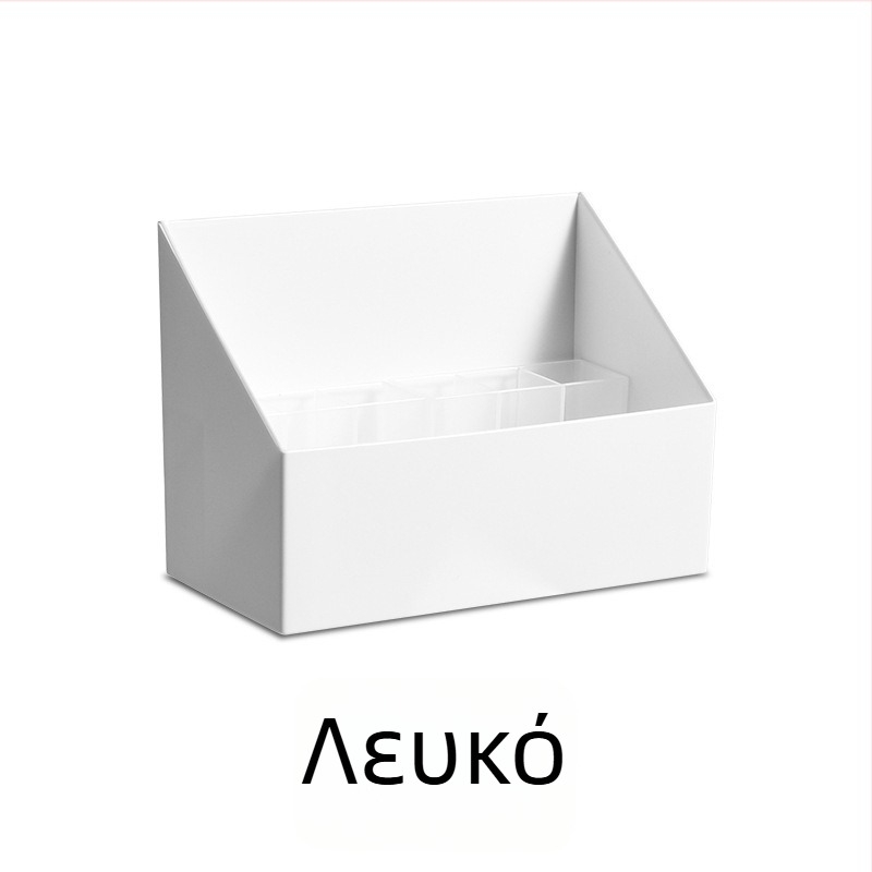Επιτραπέζιο ντουλάπι καθρέφτης για καλλυντικά με διαμερίσματα για κραγιόν, περιποίηση δέρματος, μπατονέτες και κοσμήματα