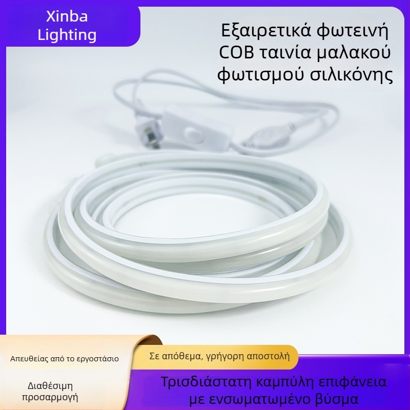 Λωρίδα LED COB 220V, ευέλικτη, αυτοκόλλητη, εξωτερικού χώρου αδιάβροχο φωτιστικό