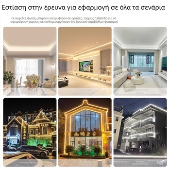 Λωρίδα LED Cob, εύκαμπτος φωτισμός 220V, αυτοκόλλητη οροφή, ατμοσφαιρικός φωτισμός σαλονιού, εξαιρετικά φωτεινή, αδιάβροχη για εξωτερικούς χώρους