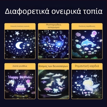 LED προβολέας ουρανού με αστέρια, περιστρεφόμενο νυχτερινό φως – δώρο για τη γιορτή του Αγίου Βαλεντίνου και τα παιδικά γενέθλια