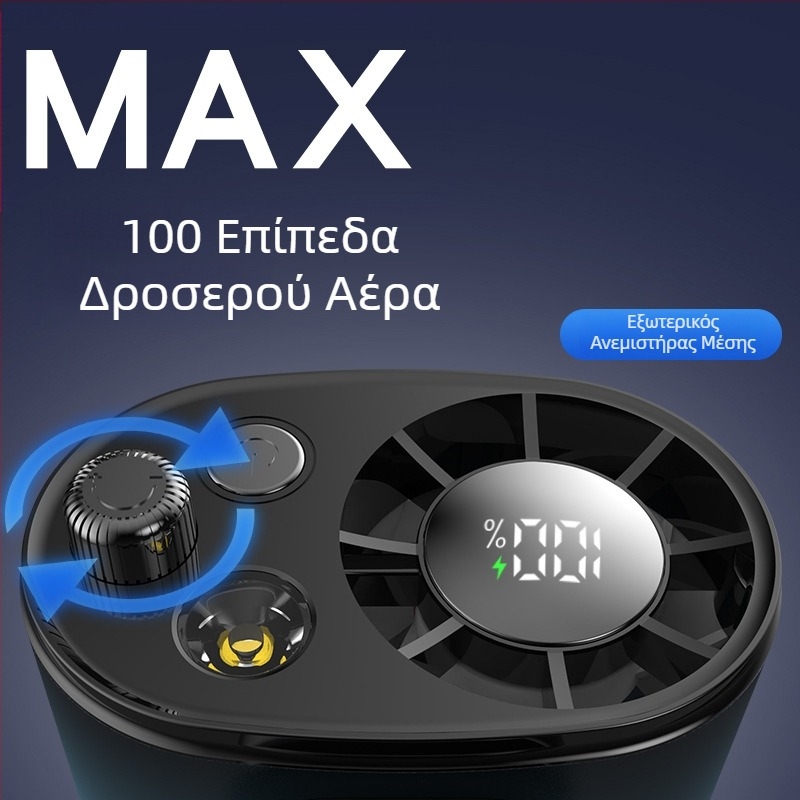 2026 Νέος Ανεμιστήρας Κλιπ για Επιτραπέζιο με Brushless Μοτέρ, 5 Λεπίδες, USB Επαναφορτιζόμενος, Φωτεινό LED, Ενσωματωμένη Μπαταρία