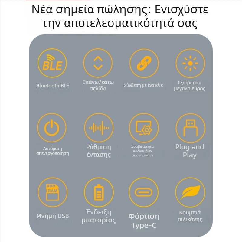 Ασύρματος πολυλειτουργικός διακόπτης παρουσίασης για εκπαίδευση и γραφείο, δείκτης για πίνακα και μετακίνηση σελίδων PPT, μακράς διάρκειας λέιζερ