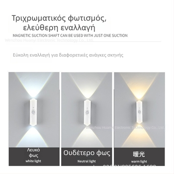 Πολυχρωμη επαναφορτιζόμενη λυχνία τοίχου με αισθητήρα κίνησης, νυχτερινό φως σε σχήμα λόφου με διπλά μάτια γάτας για ατμόσφαιρα