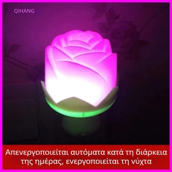 LED Καρτούν Ροζ Νυχτερινό Φως με Πρίζα, Αισθητήρας Φωτιστικό Θηλασμού
