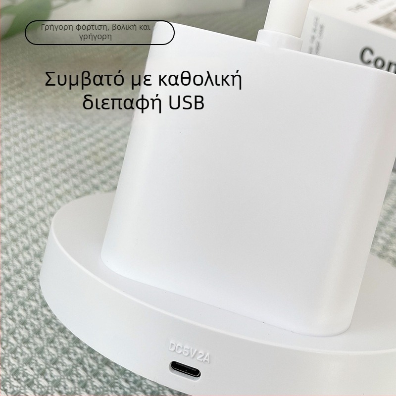 Λάμπα γραφείου με προστασία ματιών, θήκη για στυλό και επαναφορτιζόμενη ανάγνωσης για φοιτητές
