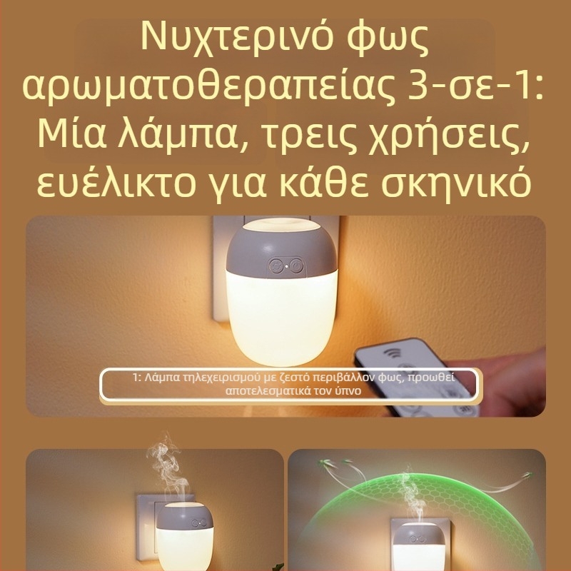 Νυχτερινό φως με τηλεχειριστήριο για υπνοδωμάτιο, συνδεόμενο σε πρίζα 220V, αισθητήρας φωτός, προστασία ματιών, λαμπτήρας για θηλασμό μωρού και παιδικό νυχτερινό φως με απωθητικό κουνουπιών
