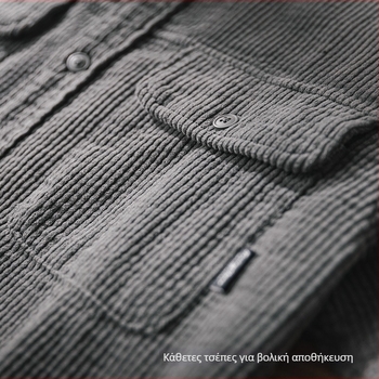 Corduroy patchwork color-block μακρυμάνικο πουκάμισο-ζακέτα, βαριά φθινοπωρινή ανδρική εξωτερική ενδυμασία