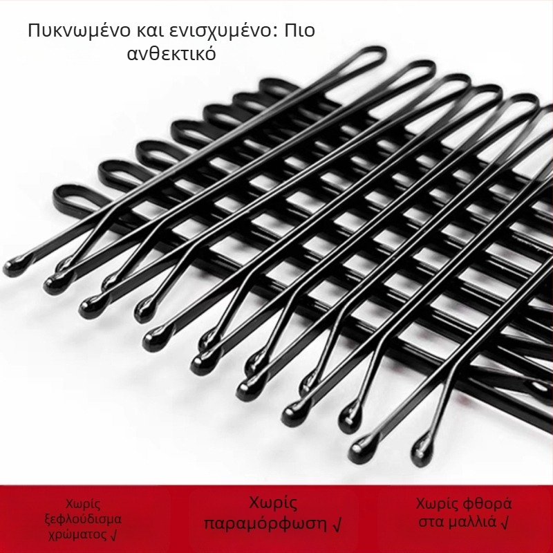 Κλιπ μαλλιών με μία γραμμή, κατάλληλο για καλλιτέχνες μακιγάζ, παχύ και ανθεκτικό, μαύρο