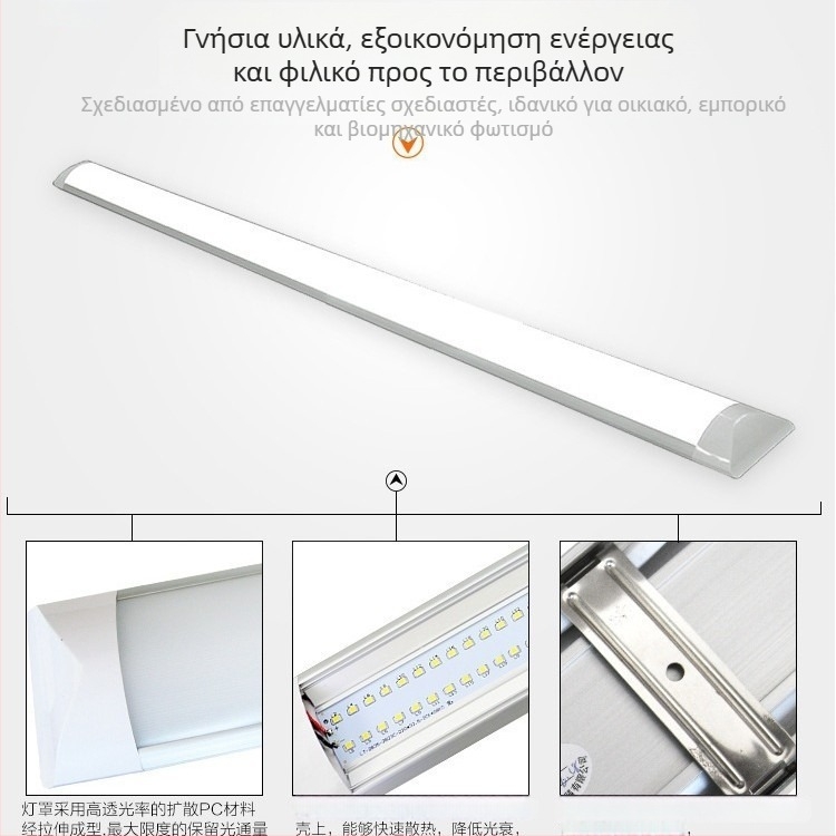 Λαμπτήρας LED καθαρισμού με ενσωματωμένο στήριγμα, υδατοστεγανός και ανθεκτικός στη σκόνη, συμβατός με είσοδο DC/AC 12V/24V/36V/220V